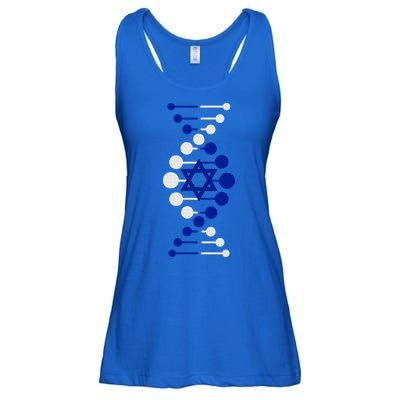 Israel, It's In My DNA Star of David Am Yisrael Chai Ladies Essential Flowy Tank