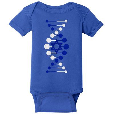 Israel, It's In My DNA Star of David Am Yisrael Chai Baby Bodysuit