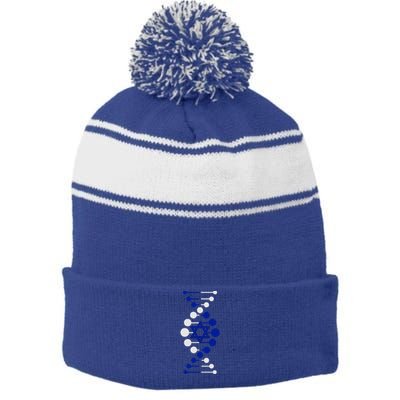 Israel, It's In My DNA Star of David Am Yisrael Chai Stripe Pom Pom Beanie