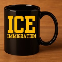 Ice Immigration 11oz C Handle Ceramic Mug
