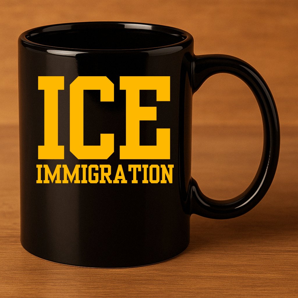 Ice Immigration 11oz C Handle Ceramic Mug