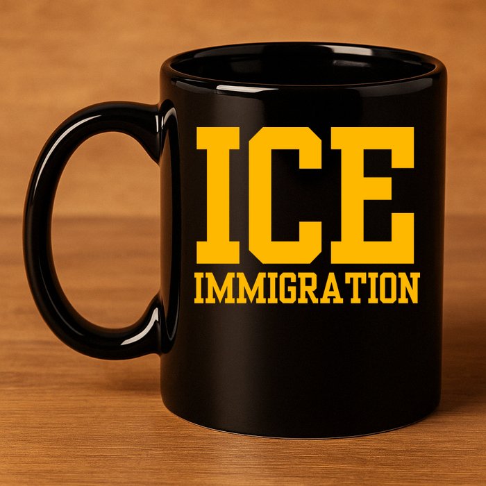 Ice Immigration 11oz C Handle Ceramic Mug