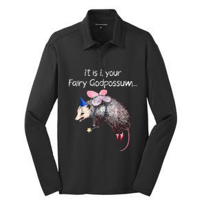 It Is I Your Fairy Godpossum Meme Opossum Fairy Silk Touch Performance Long Sleeve Polo