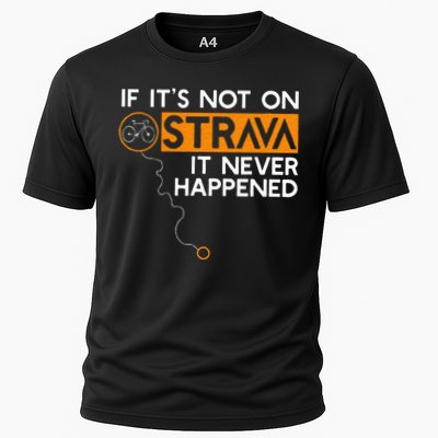 If It Is Not On Strava It Never Happened Cycling Dad Performance Shirt