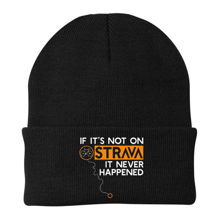 If It Is Not On Strava It Never Happened Cycling Dad Beanie