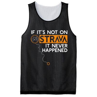 If It Is Not On Strava It Never Happened Cycling Dad Mesh Reversible Basketball Jersey Tank