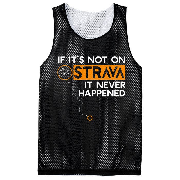 If It Is Not On Strava It Never Happened Cycling Dad Mesh Reversible Basketball Jersey Tank