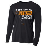 If It Is Not On Strava It Never Happened Cycling Dad Cooling Performance Long Sleeve Crew