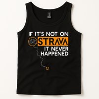 If It Is Not On Strava It Never Happened Cycling Dad Tank Top