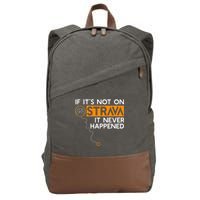 If It Is Not On Strava It Never Happened Cycling Dad Cotton Canvas Backpack