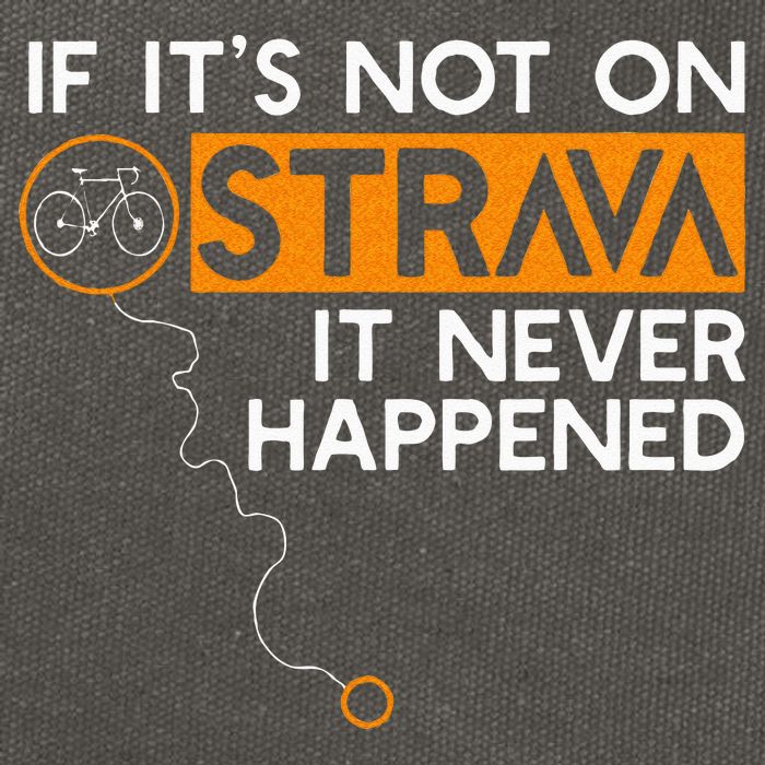 If It Is Not On Strava It Never Happened Cycling Dad Cotton Canvas Backpack