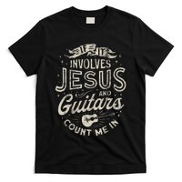 If It Involves Jesus And Guitars Guitarist Christian Music T-Shirt