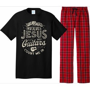 If It Involves Jesus And Guitars Guitarist Christian Music Pajama Set