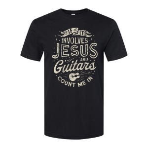 If It Involves Jesus And Guitars Guitarist Christian Music Softstyle CVC T-Shirt