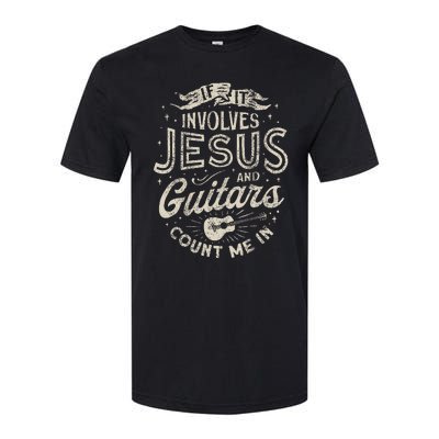 If It Involves Jesus And Guitars Guitarist Christian Music Softstyle® CVC T-Shirt