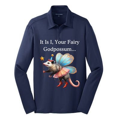 It Is I Your Fairy Godpossum Silk Touch Performance Long Sleeve Polo