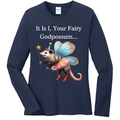 It Is I Your Fairy Godpossum Ladies Long Sleeve Shirt