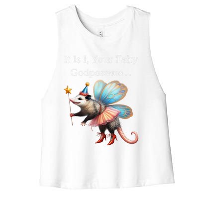 It Is I Your Fairy Godpossum Women's Racerback Cropped Tank