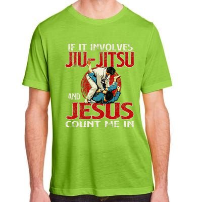 If It Involves Jiu Jitsu And Jesus Count Me In Grappler Adult ChromaSoft Performance T-Shirt