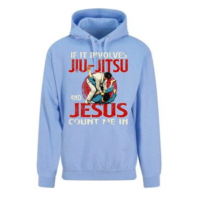 If It Involves Jiu Jitsu And Jesus Count Me In Grappler Unisex Surf Hoodie