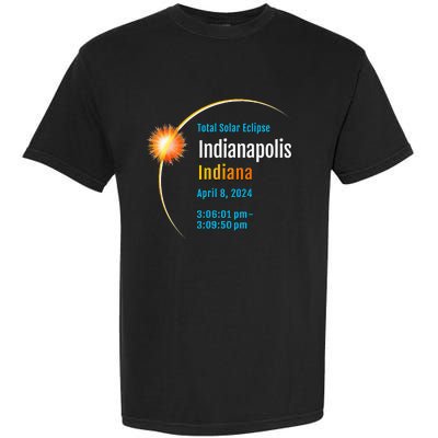 Indianapolis Indiana IN Total Solar Eclipse 2024 1 Garment-Dyed Heavyweight T-Shirt