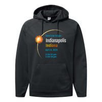 Indianapolis Indiana IN Total Solar Eclipse 2024 1 Performance Fleece Hoodie