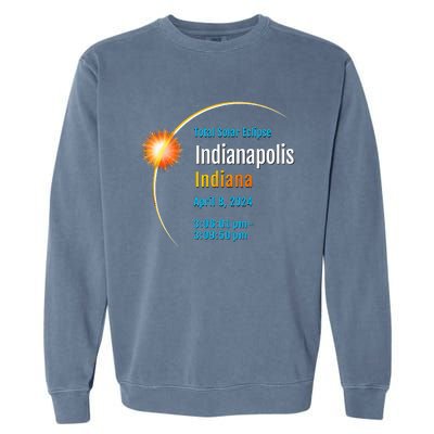 Indianapolis Indiana IN Total Solar Eclipse 2024 1 Garment-Dyed Sweatshirt