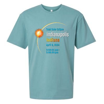 Indianapolis Indiana IN Total Solar Eclipse 2024 1 Sueded Cloud Jersey T-Shirt