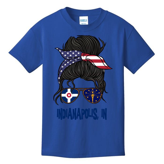 Indiana Indiana Indianapolis Flag Cute Gift Kids T-Shirt