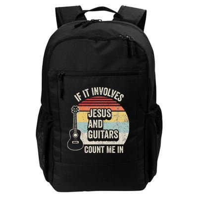 If It Involves Jesus And Guitars Count Me In Backpack