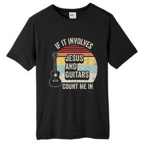 If It Involves Jesus And Guitars Count Me In Tall Fusion ChromaSoft Performance T-Shirt