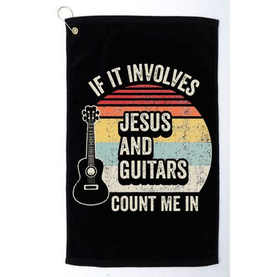 If It Involves Jesus And Guitars Count Me In Golf Towel
