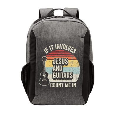 If It Involves Jesus And Guitars Count Me In Vector Backpack