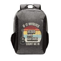 If It Involves Jesus And Guitars Count Me In Vector Backpack