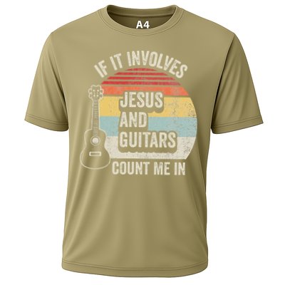 If It Involves Jesus And Guitars Count Me In Cooling Performance Crew T-Shirt
