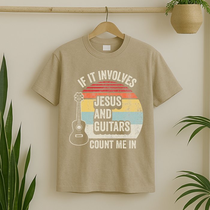 If It Involves Jesus And Guitars Count Me In T-Shirt