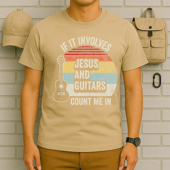 If It Involves Jesus And Guitars Count Me In T-Shirt