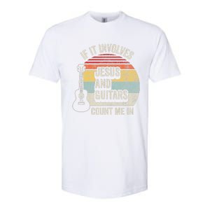 If It Involves Jesus And Guitars Count Me In Softstyle CVC T-Shirt