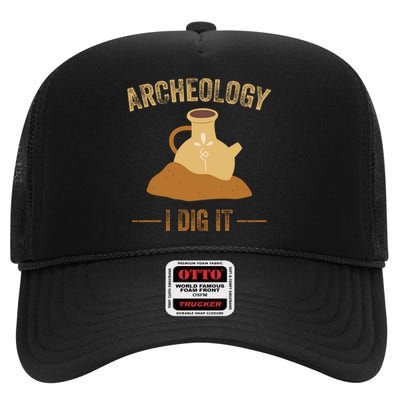 I Idg It Archeology High Crown Mesh Back Trucker Hat