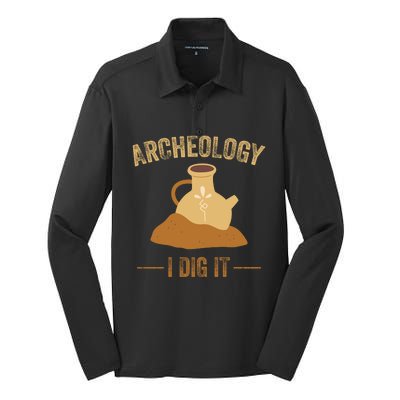 I Idg It Archeology Silk Touch Performance Long Sleeve Polo