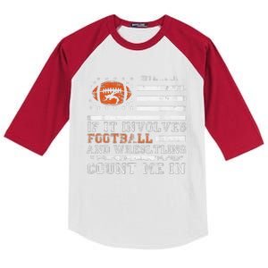 If It Involves Football And Wrestling Count Me In Wrestler Kids Colorblock Raglan Jersey