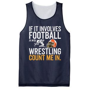 If It Involves Football And Wrestling Count Me In Mesh Reversible Basketball Jersey Tank