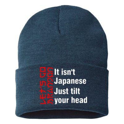 Its Isnt Japanese Just Tilt Your Head Sustainable Knit Beanie