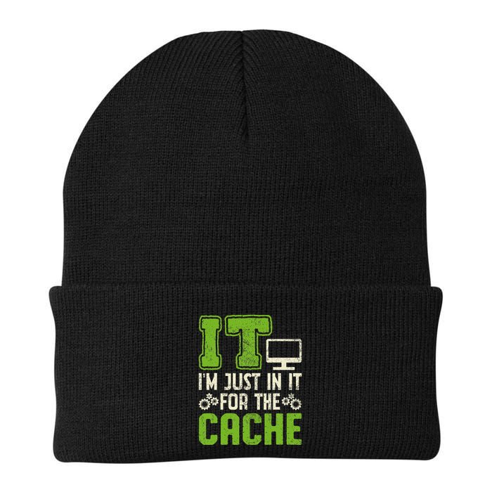 It IM Just In It For The Cache It Helpdesk Tech Support Knit Cap Winter Beanie