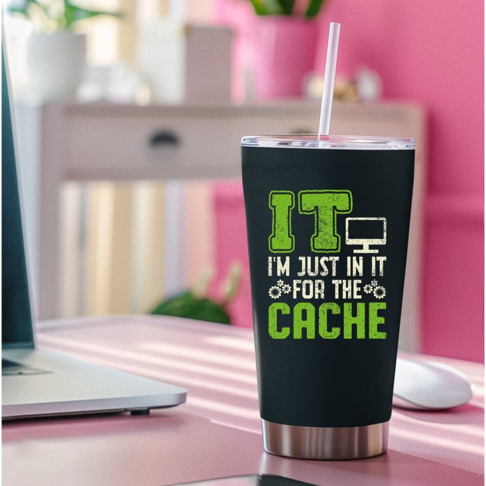 It IM Just In It For The Cache It Helpdesk Tech Support Permanent Decal Sticker