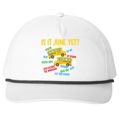 Is It June Yet Funny Loud Students School Bus Driver Snapback Five-Panel Rope Hat