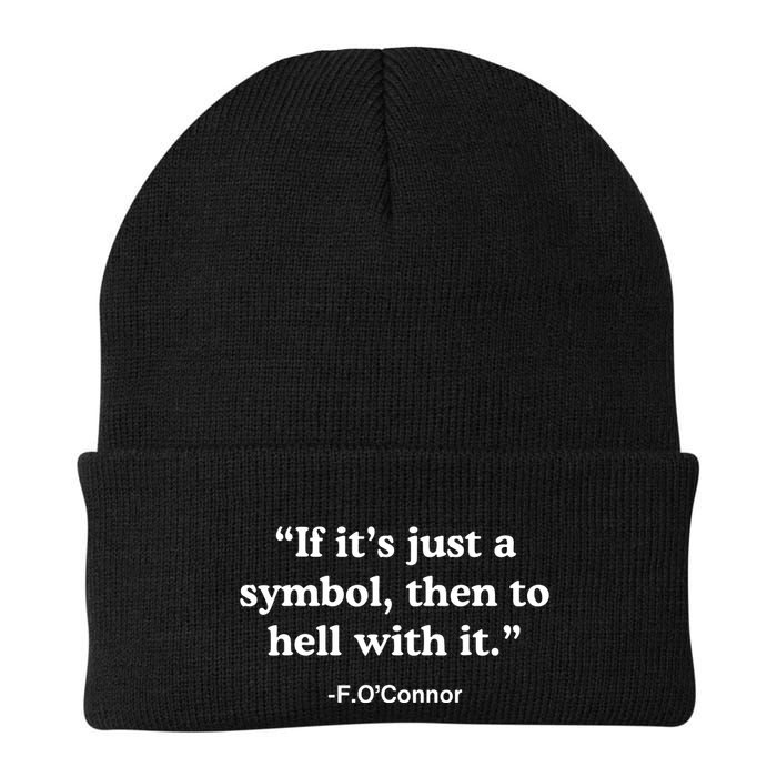 If Its Just A Symbol Then To Hell With It Funny Knit Cap Winter Beanie