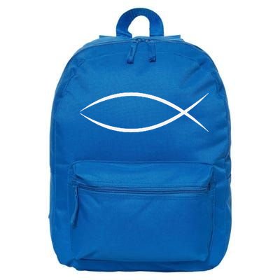 ICHTHYS ICHTHUS JESUS FISH CHRISTIAN SYMBOL 16 in Basic Backpack