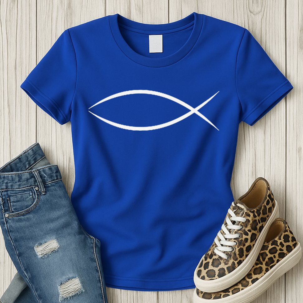 ICHTHYS ICHTHUS JESUS FISH CHRISTIAN SYMBOL Womens T-Shirt