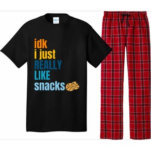 Idk I Just Really Like Snacks Funny Boy Girl Food Pajama Set